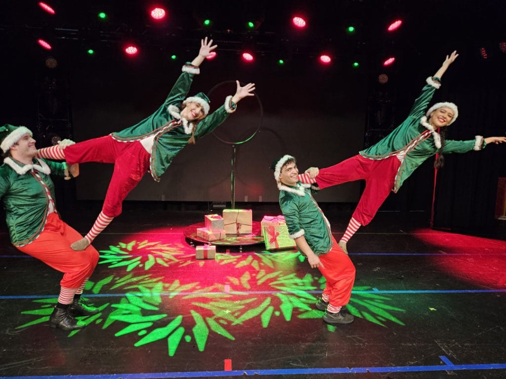Elf acrobat performers